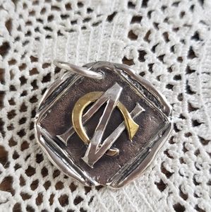 Waxing poetic Intertwined Initials Pendent  NC
